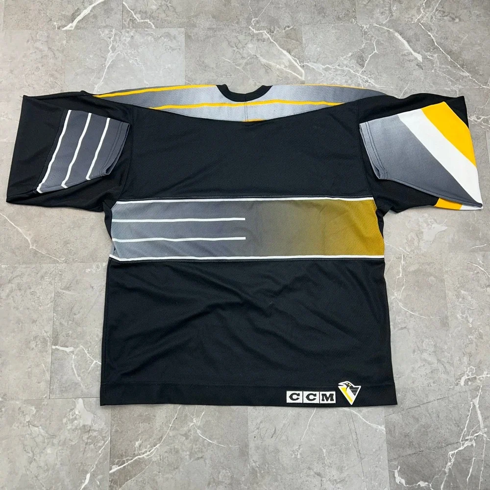 Vintage CCM Pittsburgh Penguins Jersey Mens XL Robo Pens Hockey Sweater Blank